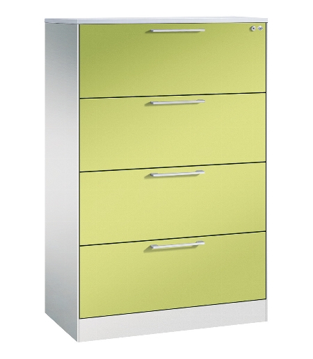 CP Karteischrank Asisto 3+4 Schübe 2-bahnig DIN A4 quer (HxBxT) 1010/1310x800x435mm
