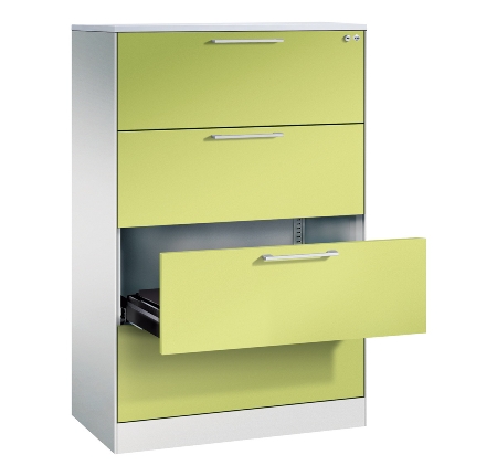 CP Karteischrank Asisto 3+4 Schübe 2-bahnig DIN A4 quer (HxBxT) 1010/1310x800x435mm