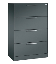 CP Karteischrank Asisto 3+4 Schübe 2-bahnig DIN A4 quer (HxBxT) 1010/1310x800x435mm
