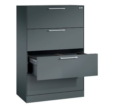 CP Karteischrank Asisto 3+4 Schübe 2-bahnig DIN A4 quer (HxBxT) 1010/1310x800x435mm