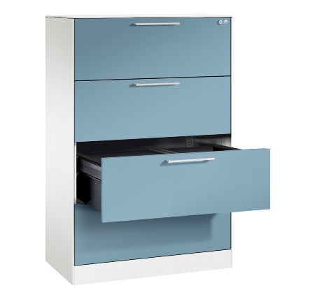 CP Karteischrank Asisto 3+4 Schübe 2-bahnig DIN A4 quer (HxBxT) 1010/1310x800x435mm
