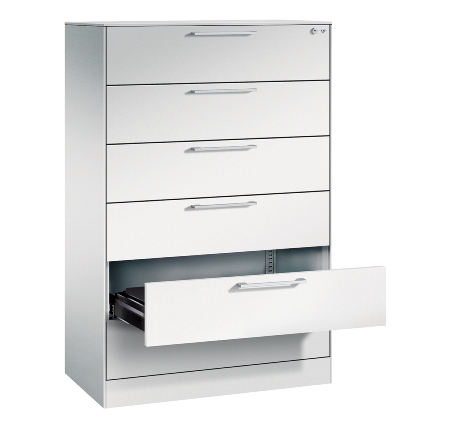 CP Karteischrank Asisto 3+4 Schübe 2-bahnig DIN A4 quer (HxBxT) 1010/1310x800x435mm