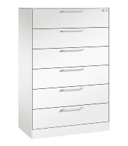 CP Karteischrank Asisto 3+4 Schübe 2-bahnig DIN A4 quer (HxBxT) 1010/1310x800x435mm