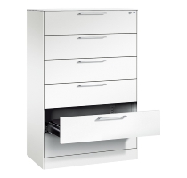 CP Karteischrank Asisto 3+4 Schübe 2-bahnig DIN A4 quer (HxBxT) 1010/1310x800x435mm