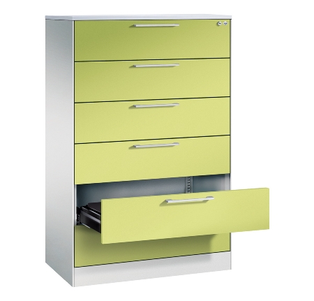 CP Karteischrank Asisto 3+4 Schübe 2-bahnig DIN A4 quer (HxBxT) 1010/1310x800x435mm