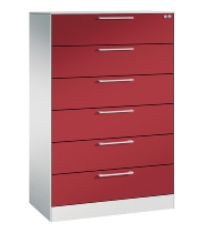 CP Karteischrank Asisto 3+4 Schübe 2-bahnig DIN A4 quer (HxBxT) 1010/1310x800x435mm