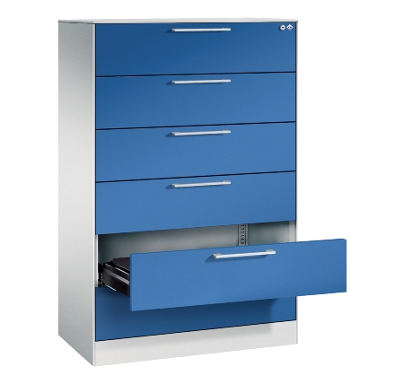 CP Karteischrank Asisto 3+4 Schübe 2-bahnig DIN A4 quer (HxBxT) 1010/1310x800x435mm