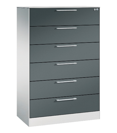 CP Karteischrank Asisto 3+4 Schübe 2-bahnig DIN A4 quer (HxBxT) 1010/1310x800x435mm