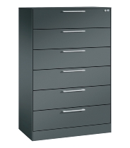 CP Karteischrank Asisto 3+4 Schübe 2-bahnig DIN A4 quer (HxBxT) 1010/1310x800x435mm