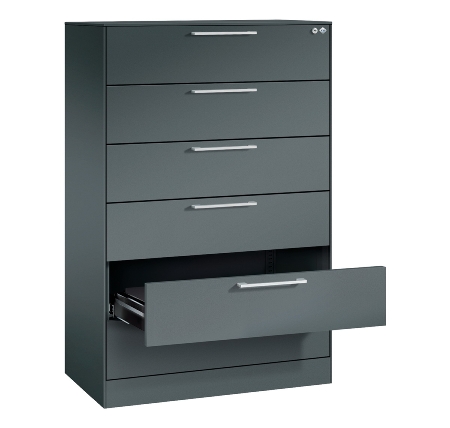 CP Karteischrank Asisto 3+4 Schübe 2-bahnig DIN A4 quer (HxBxT) 1010/1310x800x435mm