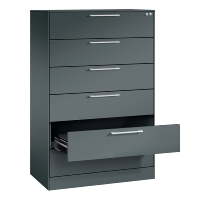 CP Karteischrank Asisto 3+4 Schübe 2-bahnig DIN A4 quer (HxBxT) 1010/1310x800x435mm