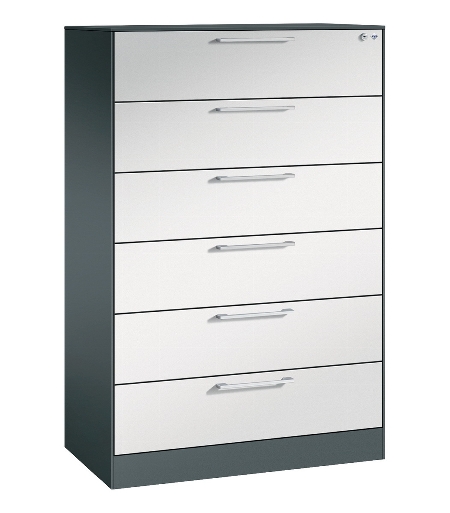 CP Karteischrank Asisto 3+4 Schübe 2-bahnig DIN A4 quer (HxBxT) 1010/1310x800x435mm
