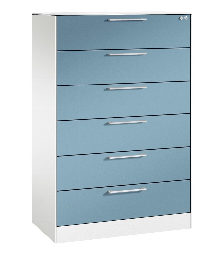 CP Karteischrank Asisto 3+4 Schübe 2-bahnig DIN A4 quer (HxBxT) 1010/1310x800x435mm