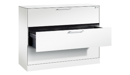 C+P Hängeregistraturschrank 146043-312 C 3000 Asisto 3 Schubladen 2-bahnig (HxBxT) 1010x800x435mm 7035/5010