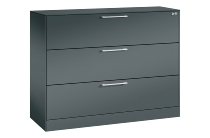 C+P Hängeregistraturschrank 146043-312 C 3000 Asisto 3 Schubladen 2-bahnig (HxBxT) 1010x800x435mm 7035/5010