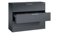 C+P Hängeregistraturschrank 146043-312 C 3000 Asisto 3 Schubladen 2-bahnig (HxBxT) 1010x800x435mm 7035/5010