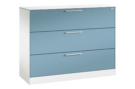 C+P Hängeregistraturschrank 146043-312 C 3000 Asisto 3 Schubladen 2-bahnig (HxBxT) 1010x800x435mm 7035/5010