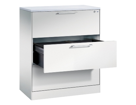 C+P Hängeregistraturschrank 146043-312 C 3000 Asisto 3 Schubladen 2-bahnig (HxBxT) 1010x800x435mm 7035/5010