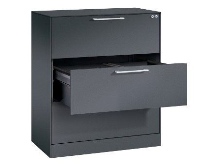 C+P Hängeregistraturschrank 146043-312 C 3000 Asisto 3 Schubladen 2-bahnig (HxBxT) 1010x800x435mm 7035/5010