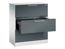 C+P Hängeregistraturschrank 146043-312 C 3000 Asisto 3 Schubladen 2-bahnig (HxBxT) 1010x800x435mm 7035/5010