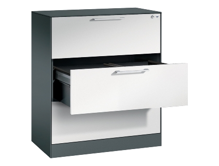 C+P Hängeregistraturschrank 146043-312 C 3000 Asisto 3 Schubladen 2-bahnig (HxBxT) 1010x800x435mm 7035/5010