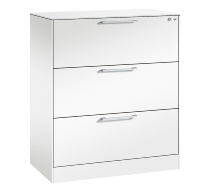 C+P Karteischrank 146023-422 Asisto 4 Schübe 2-bahnig DIN 4 quer (HxBxT) 1310x800x435mm Schwarzgrau/Lichtgrau