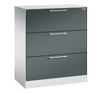 CP Karteischrank Asisto 3+4 Schübe 2-bahnig DIN A4 quer (HxBxT) 1010/1310x800x435mm