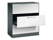 CP Karteischrank Asisto 3+4 Schübe 2-bahnig DIN A4 quer (HxBxT) 1010/1310x800x435mm