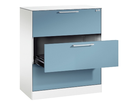 CP Karteischrank Asisto 3+4 Schübe 2-bahnig DIN A4 quer (HxBxT) 1010/1310x800x435mm