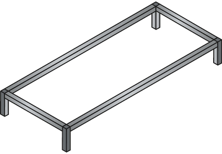 C+P Untergestelle 2027/28-00 (BxTxH) 1200x400/500x150mm