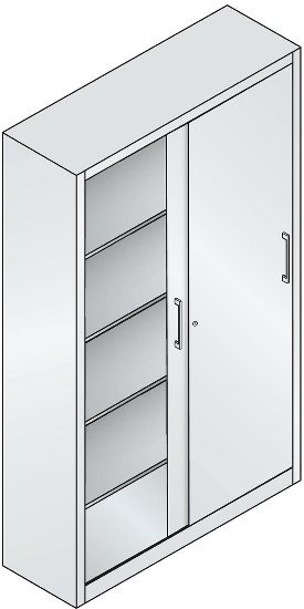 C+P Schiebetürenschrank  2140-00 C 2000 Acurado (HxBxT) 1950x1600x400mm 7035/3003