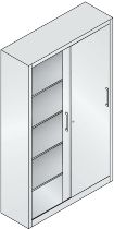 C+P Schiebetürenschrank  2140-00 C 2000 Acurado (HxBxT) 1950x1600x400mm 7035/3003