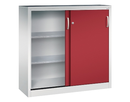 CP Schiebetüren Werkzeugschrank Acurado 2047-09 2 Einlegeböden (HxBxT) 1200x1200x400mm 7035/3003