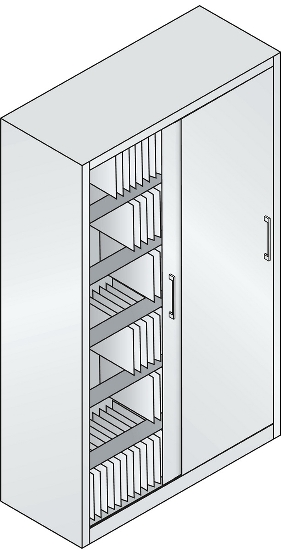 C+P Hängeregistraturschrank Schiebetüren 2150-60 Acurado 12x Leitz/Elba (HxBxT) 1950x1200x500mm 9016/2406015