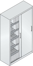 C+P Hängeregistraturschrank Schiebetüren 2150-60 Acurado 12x Leitz/Elba (HxBxT) 1950x1200x500mm 9016/2406015