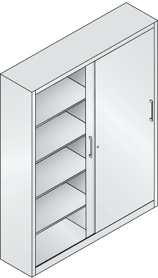 C+P Schiebetürenschrank  2140-00 C 2000 Acurado (HxBxT) 1950x1600x400mm 7035/3003