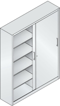 C+P Schiebetürenschrank  2140-00 C 2000 Acurado (HxBxT) 1950x1600x400mm 7035/3003