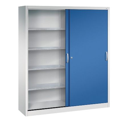 CP Werkzeug-Schiebetürenschrank Acurado 2169-00 2x 4 Einlegeböden (HxBxT) 1950x1600x600mm 7035/5023