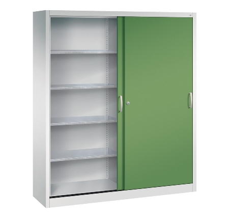 CP Werkzeug-Schiebetürenschrank Acurado 2169-00 2x 4 Einlegeböden (HxBxT) 1950x1600x600mm 7035/5023