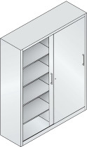C+P Schiebetürenschrank  2140-00 C 2000 Acurado (HxBxT) 1950x1600x400mm 7035/3003