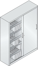 C+P Hängeregistraturschrank Schiebetüren 2150-60 Acurado 12x Leitz/Elba (HxBxT) 1950x1200x500mm 9016/2406015