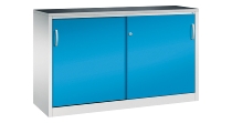 C+P Schiebetüren-Beistellschrank Schwerlast 2057-092 Acurado 2 Einlegeböden (HxBxT) 1200x1200x500mm 7035/7035