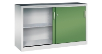 C+P Schiebetüren-Beistellschrank Schwerlast 2057-092 Acurado 2 Einlegeböden (HxBxT) 1200x1200x500mm 7035/7035