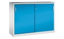 C+P Schiebetüren-Beistellschrank Schwerlast 2057-092 Acurado 2 Einlegeböden (HxBxT) 1200x1200x500mm 7035/7035