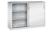 C+P Schiebetüren-Beistellschrank Schwerlast 2057-092 Acurado 2 Einlegeböden (HxBxT) 1200x1200x500mm 7035/7035
