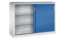 C+P Schiebetüren-Beistellschrank Schwerlast 2057-092 Acurado 2 Einlegeböden (HxBxT) 1200x1200x500mm 7035/7035