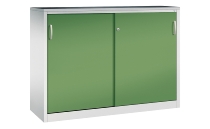 C+P Schiebetüren-Beistellschrank Schwerlast 2057-092 Acurado 2 Einlegeböden (HxBxT) 1200x1200x500mm 7035/7035