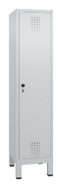 C+P Garderobenschrank Evolo48 2-Abteile 300mm breit mit Füßen (HxBxT) 1850x610x500mm Lichtgrau