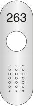 C+P Edelstahl-Nummernschild 4901-0601 gerundet, inkl. Türschutz im Schlossbereich VE:5 Stück 