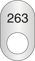C+P Kunststoff-Nummernschild 4902-0611 gerundet, ohne Türschutz im Schlossbereich VE:5 Stück